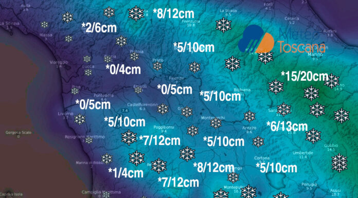 Meteo neve Toscana
