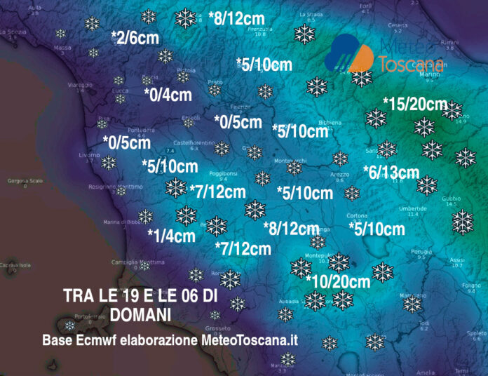 Meteo neve Toscana