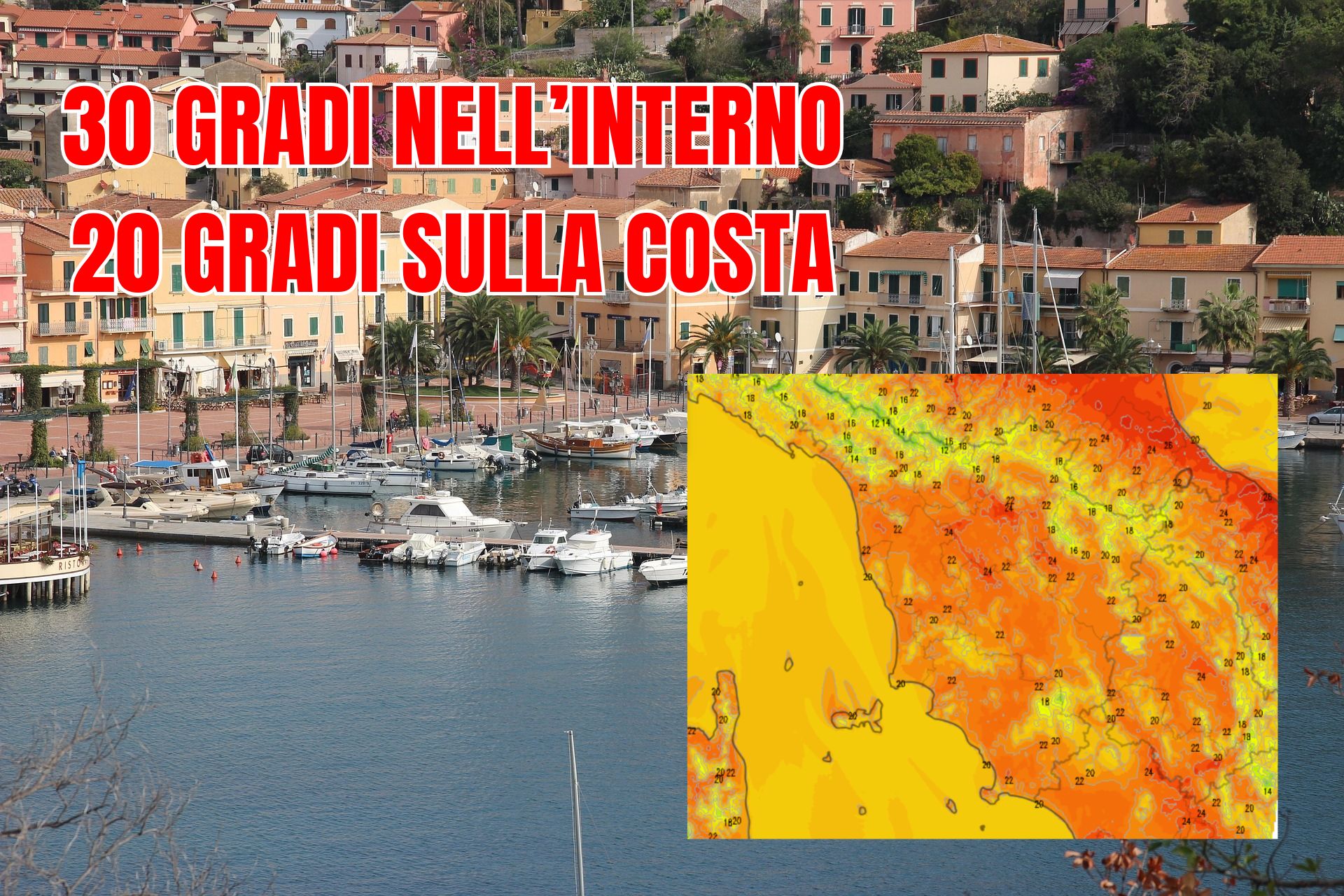 Forti divari termici in corso: sulla costa primavera, nell’interno estate – Firenze verso i 31 gradi, meteo Toscana flash