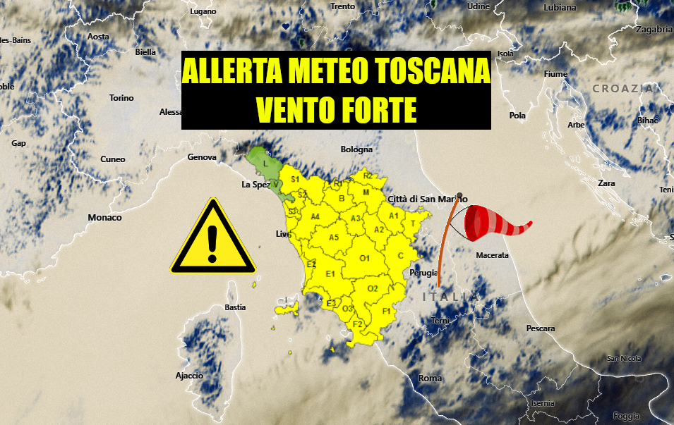 Allerta meteo Toscana: burrasca da grecale – avviso di vigilanza per domani 16 maggio