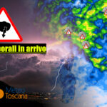 METEO: MALTEMPO TEMPORALESCO – ci sono CONFERME per inizio di settimana – interessata anche la Toscana