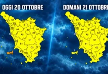 Allerta meteo Toscana, arancione su Elba e Capraia: possibili eventi intensi dal primo pomeriggio di oggi