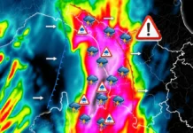 Meteo avverso in Toscana, rischio nubifragi da domani sera